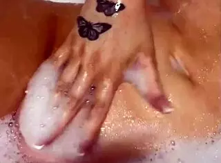 Horny British Slut Plays with Herself in Shower POV