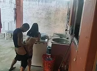 maid helps with workout after wife leaves