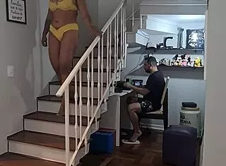 Brunette Shows Bikini Then Gets Fucked in Pussy