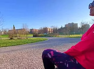 Slut Runs In Park For Wild Fucking!