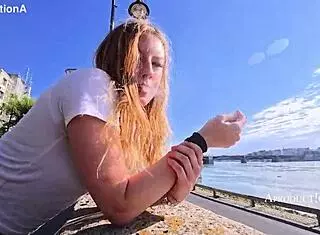 Wetting Pussy In Public Toilet And Outdoor Sport