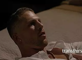 Blonde tranny with perfect curves cheats on her partner with sensual anal.