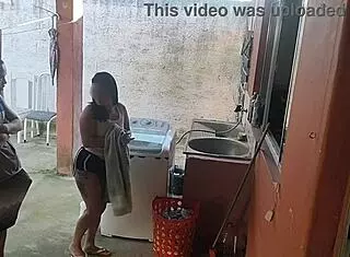 maid helps with workout after wife leaves