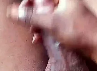black guy strokes his monster cock solo at home