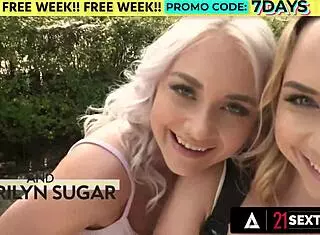 Horny lesbians lick and fuck wet pussies