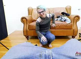 Exotic Skinny Coed Raven Feels Intense Pleasure Finger Fucking Her Shaved Pussy And Sucking Cock