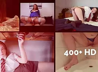 student's memory tested during lingerie tease session with goth girl