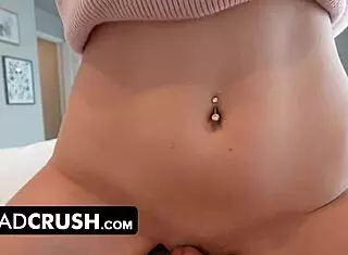 Why does pretty teen 18+ prank her stepfather with blowjob?