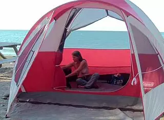 Emotional Milf Wife at Beach with Guys