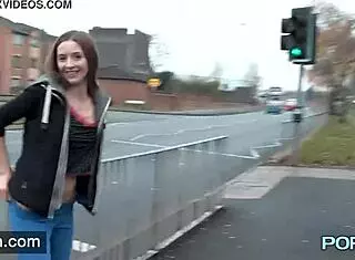 Horny Skinny Leyla Goes Public In Lingerie, Shaved Pussy And Outdoor Reality!