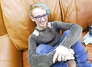 Exotic Skinny Coed Raven Feels Intense Pleasure Finger Fucking Her Shaved Pussy And Sucking Cock