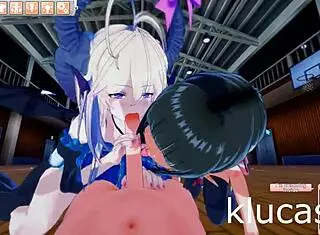 boy fucks succubus and elf at school