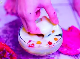 bia roman's sexy feet get messy from deepthroat