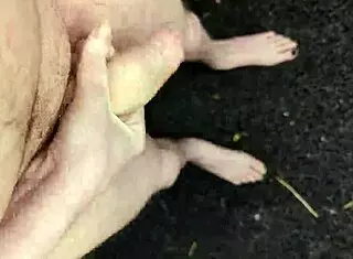 risky outdoor masturbation