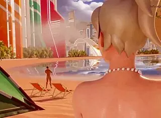 mercy nude beach vacation with monster cock blowjob