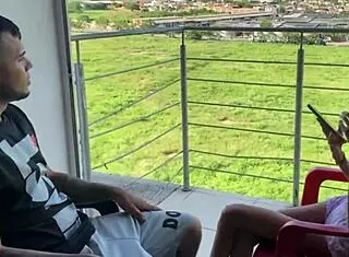 My stepsister feels so horny watching me, craving my big cock in homemade interracial.