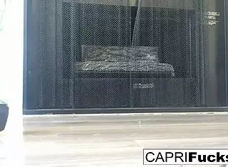 capri looks hot in her high heels while masturbating 😏