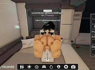 New Session with Beautiful Slut in Roblox Game