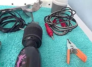 mature milf torment with german electric shock in pee hole and drinking piss