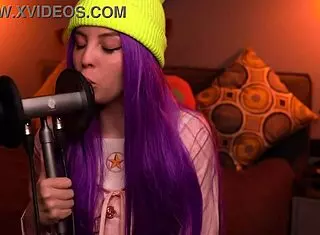 Detailed ASMR session where Moona licks ears gently