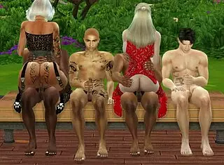 Danna And Granny June Enjoy BBC Gangbang.