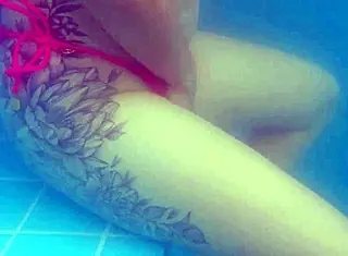 risky public sex with petite teen in pool, licking wet pussy 😏