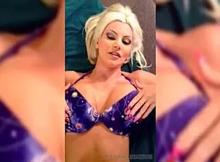 Busty Sexy Blonde Brittany Andrews Enjoys Rubbing Her Tits And Pussy