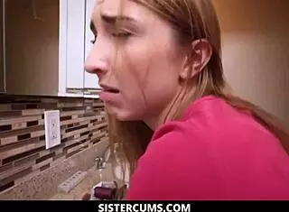 Sistercums Com - Blonde Stepsister Stuck in Bathroom for Kinky POV Sex