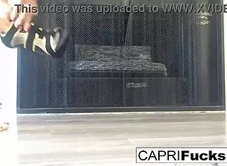 capri looks hot in her high heels while masturbating 😏