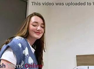 Brit Teen 18+ Delivers Intense Oily Handjob For Cum.