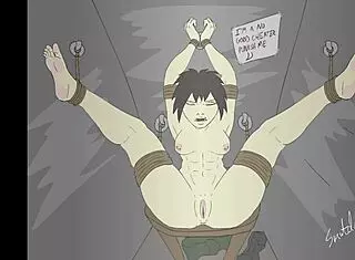 Bound feet in bondage fantasy. Cheater gets punished! 😏