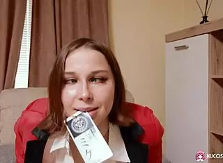 Perfect cosplay teen 18+ sucks and fucks hard big cock in stockings