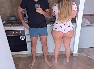 Wife cheats with stepson behind back.