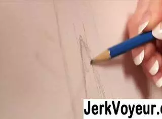 girl enjoys men jerking off watching her