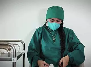 Nurse Uses Latex Gloves In Hospital Fetish Scene With Patient