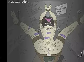 Bound feet in bondage fantasy. Cheater gets punished! 😏