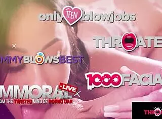 Throated - nasty lil slut loves sucking on big dicks & getting throated