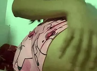 Innocent young 18+ woman shows off her pajamas wanting double sex hot teen 18+ with cowgirl and assfucking.