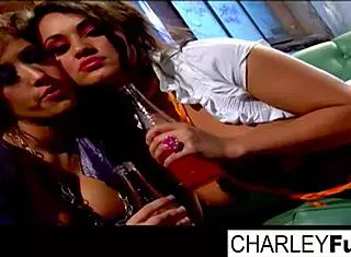 Charlie and Capri have slippery wet lesbian oral fun