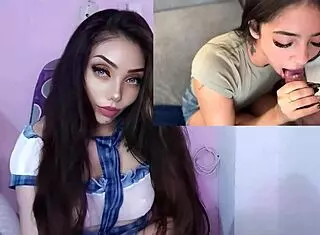 Innocent Face Cums On Boyfriend's Cock!