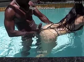 Watch the hotwife cum on big black cock!