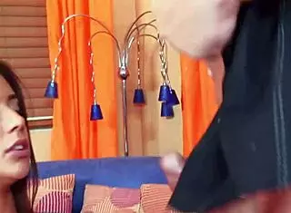 this teen is home alone, takes on stepdads friend for anal dicking.