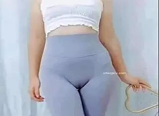 Asian Girl Dancing With Cameltoe