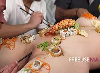 Suki Sin cooks in the kitchen while getting freeuse sex from her mother in law.