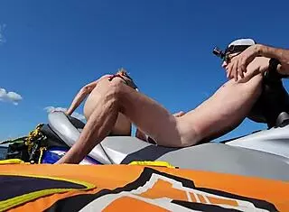 Hot Athletic Couple Have Sex On A Jetski In The Middle Of A Lake