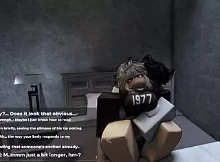 Shy roblox girl transforms into horny slut with big ass for intense sex