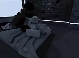 white femboy interacts with black partner politely