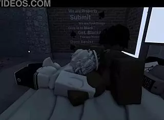 white femboy interacts with black partner politely