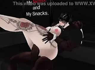 I watch this slut get hardfucked by monster black cock in IMVU, her big ass bouncing.