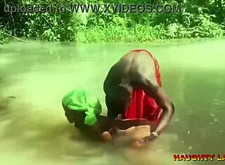 Ebony African Wife FUCKS Her Pastor During Water Baptism